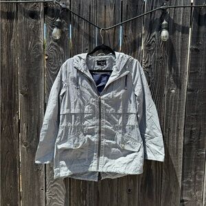 CLEARANCE 3/$15 Blue and White Striped C&A Outerwear Company anorak jacket mediu